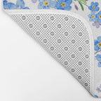 forget me not pattern watercolor  Bath Mat Gallery Image 2
