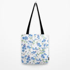 forget me not pattern watercolor  Tote Bag Gallery Image 2
