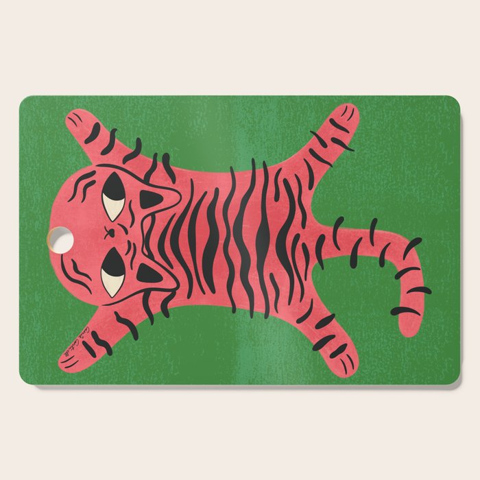 Silly Cat Rug Cutting Board Gallery Image 1