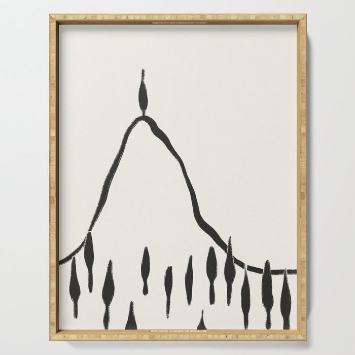 Minimal Line Landscape #2 Serving Tray Gallery Image 1