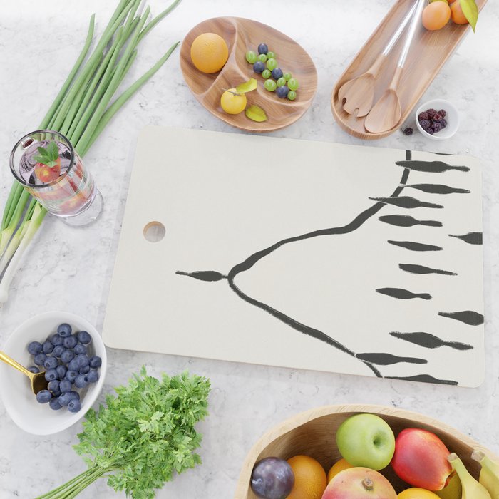 Minimal Line Landscape #2 Cutting Board Gallery Image 2