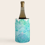 Modern Succulent with Metallic Gold Watercolor Wine Chiller Gallery Image 1