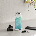 Modern Succulent with Metallic Gold Watercolor Water Bottle Gallery Image 5