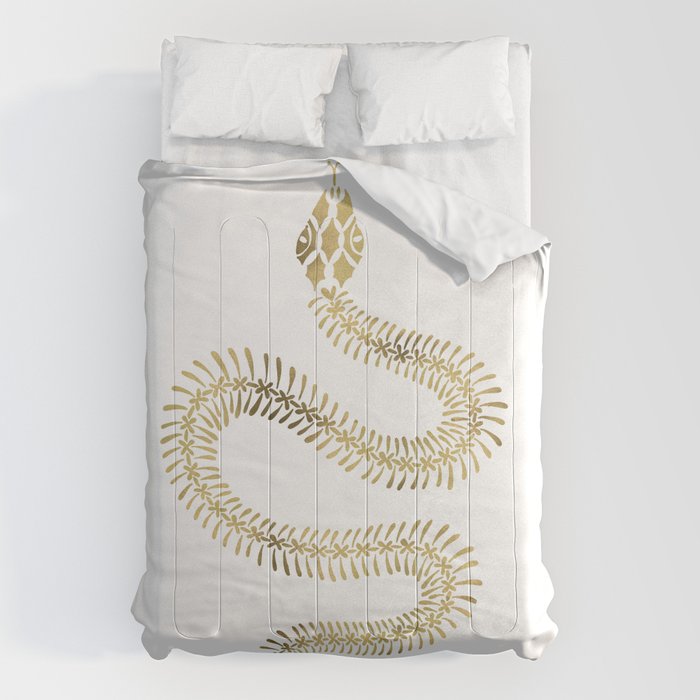 Snake Skeleton - Gold Comforter Gallery Image 1