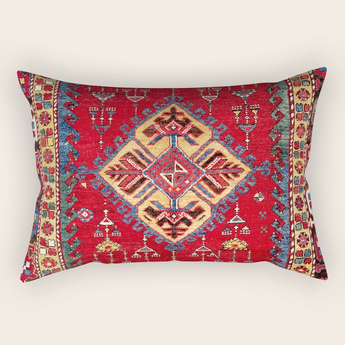 Dazkiri Southwest Anatolian Rug Print Rectangular Pillow Gallery Image 1
