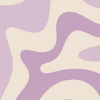 Retro Liquid Swirl Abstract Pattern in Light Lavender Lilac Purple and Cream Coffee Mug Gallery Image 2