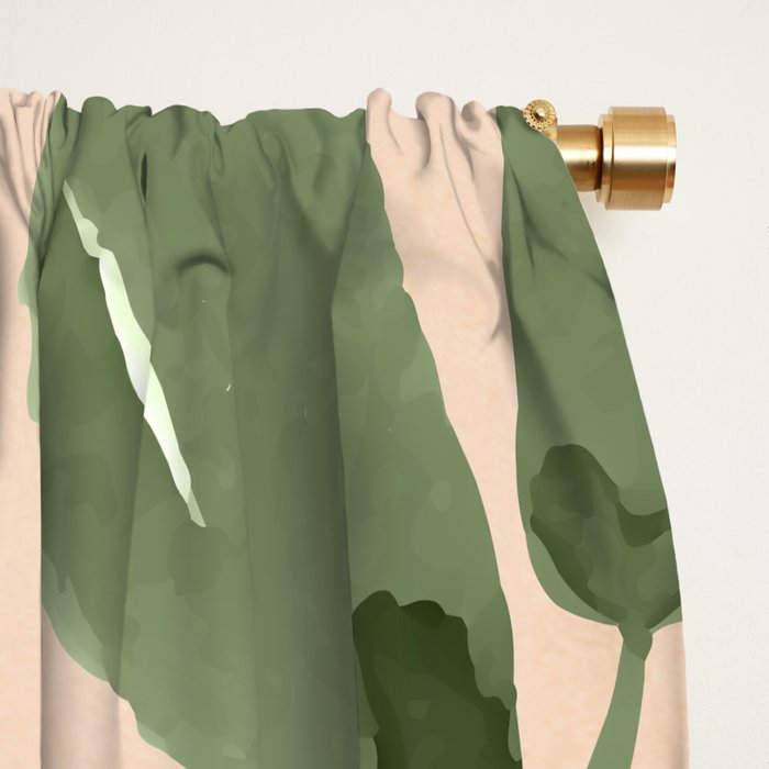 Abstract Shapes and Leaves Window Curtain Gallery Image 2