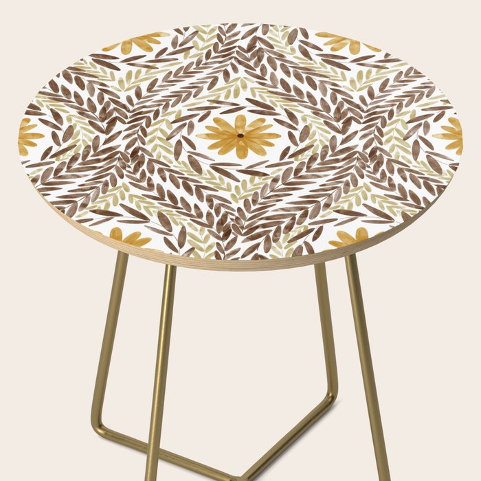 Golden Daisy Swirl Side Table Gallery Image 2