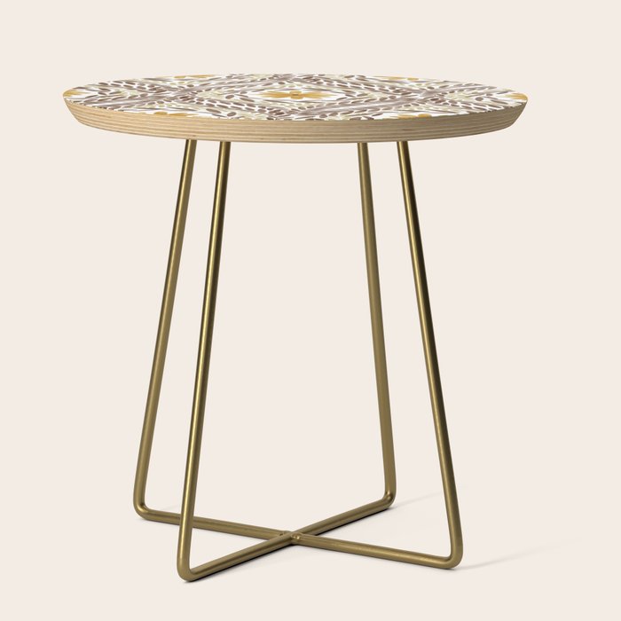 Golden Daisy Swirl Side Table Gallery Image 1