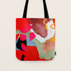 phantasy in red abstract Tote Bag Gallery Image 1