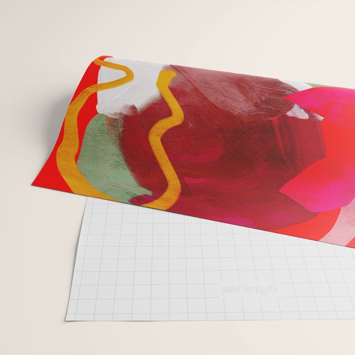 phantasy in red abstract Wrapping Paper Gallery Image 2