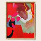 phantasy in red abstract Serving Tray Gallery Image 1