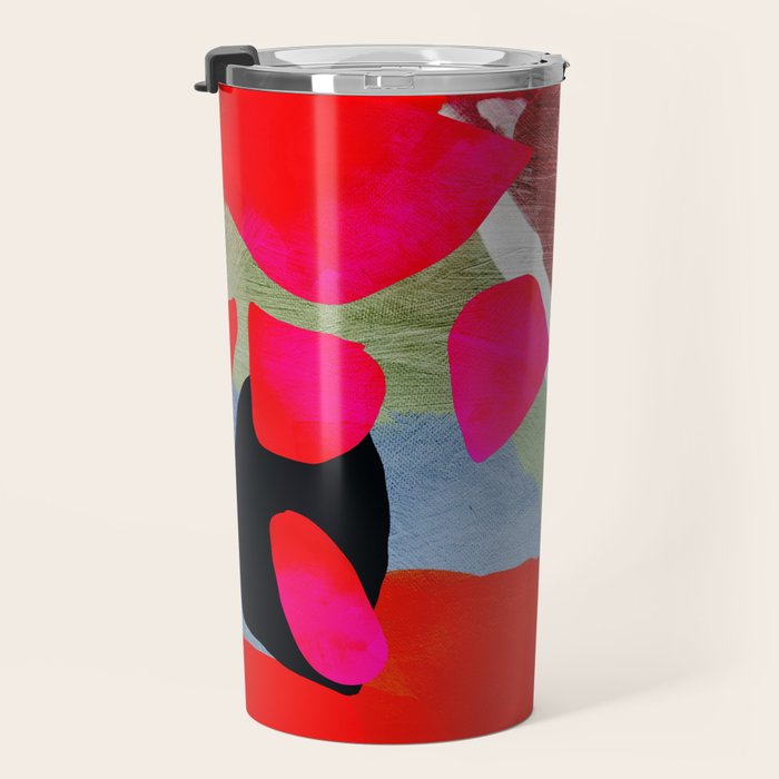 phantasy in red abstract Travel Mug Gallery Image 3