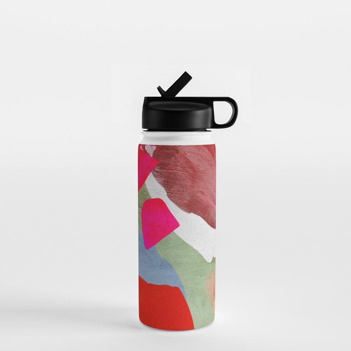 phantasy in red abstract Water Bottle Gallery Image 1
