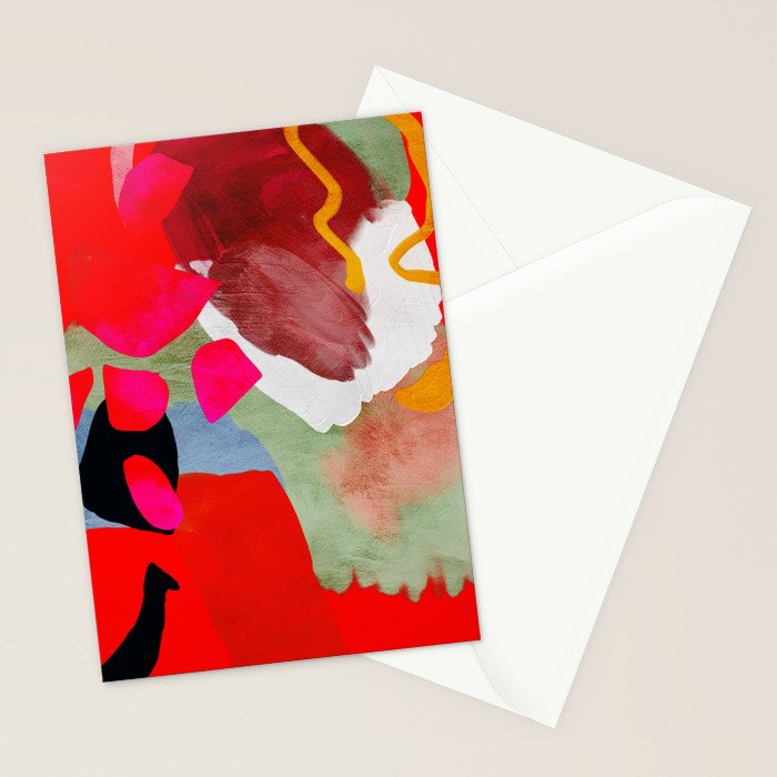 phantasy in red abstract Stationery Card Gallery Image 2