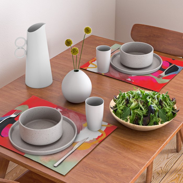 phantasy in red abstract Placemat Gallery Image 2
