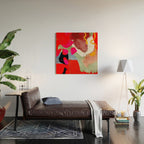 phantasy in red abstract Wood Wall Art Gallery Image 2