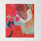 phantasy in red abstract Throw Blanket Gallery Image 2