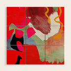 phantasy in red abstract Wood Wall Art Gallery Image 1