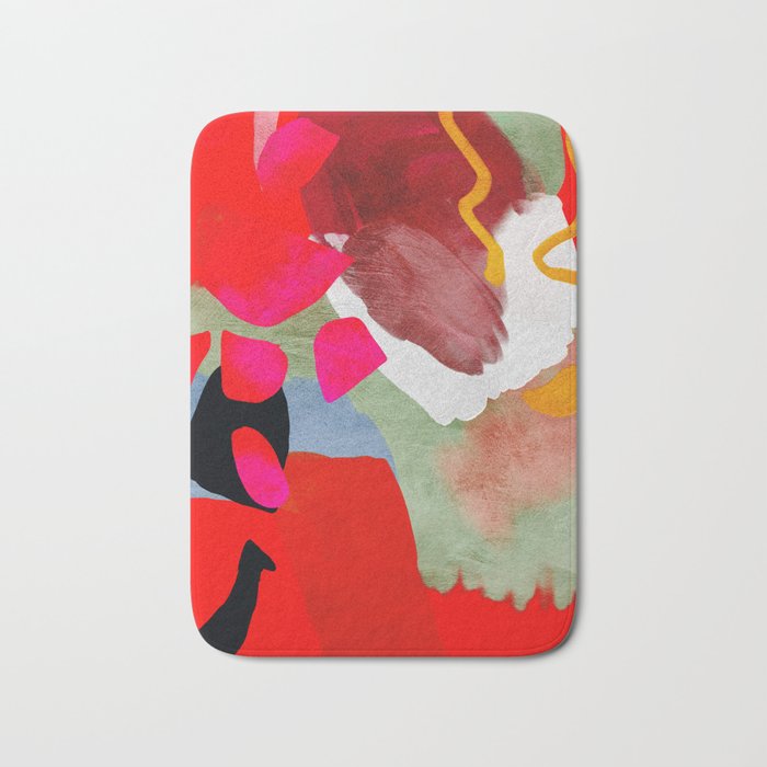 phantasy in red abstract Bath Mat Gallery Image 1