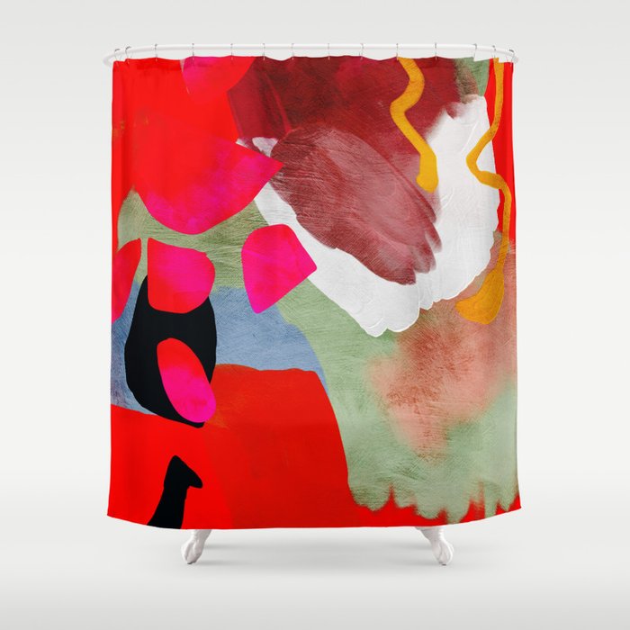 phantasy in red abstract Shower Curtain Gallery Image 1