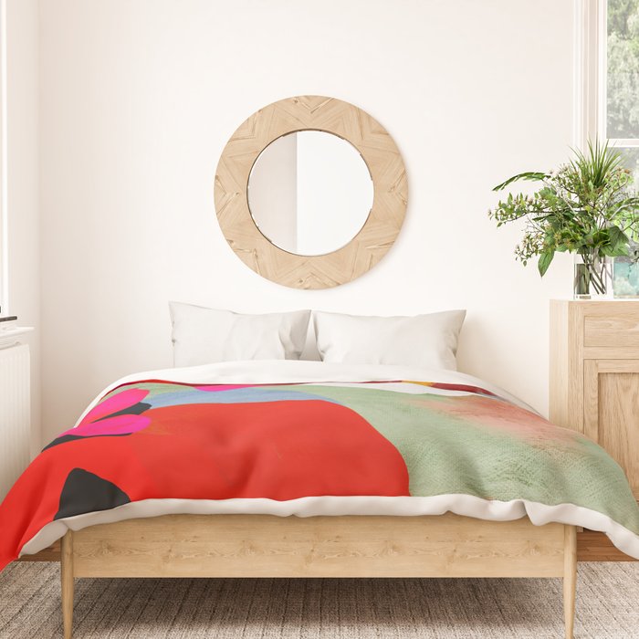 phantasy in red abstract Duvet Cover Gallery Image 3