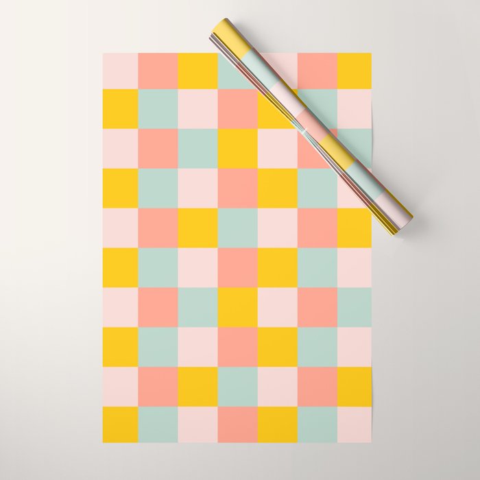 Retro Funky Checks Wrapping Paper Gallery Image 1
