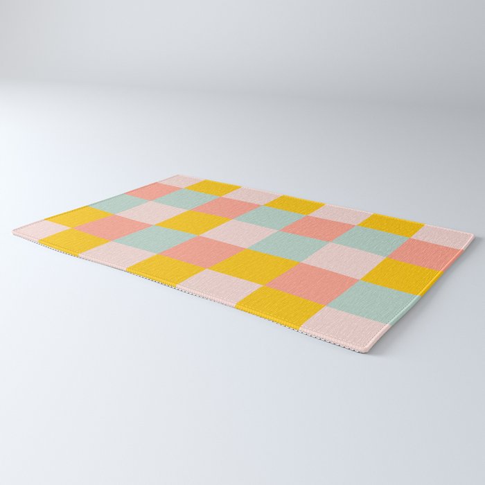 Retro Funky Checks Rug Gallery Image 3