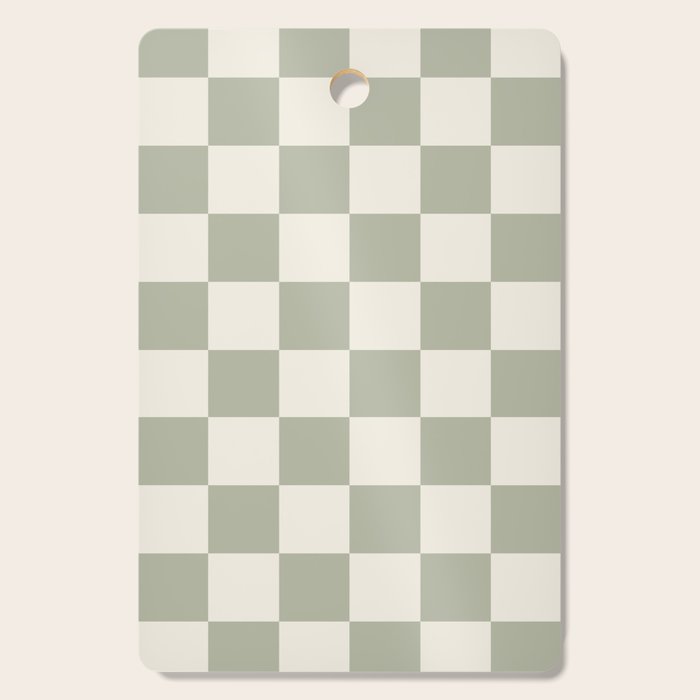 Checkered (Sage Cream) Cutting Board Gallery Image 1