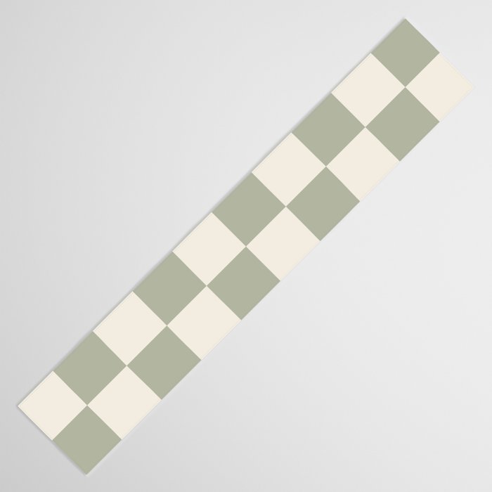 Checkered (Sage Cream) Table Runner Gallery Image 3
