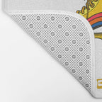 Retro Rainbow Roller Skates Let The Good Times Roll Yellow Bath Mat Gallery Image 2