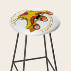 Retro Rainbow Roller Skates Let The Good Times Roll Yellow Stool Gallery Image 2