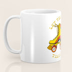 Retro Rainbow Roller Skates Let The Good Times Roll Yellow Coffee Mug Gallery Image 3