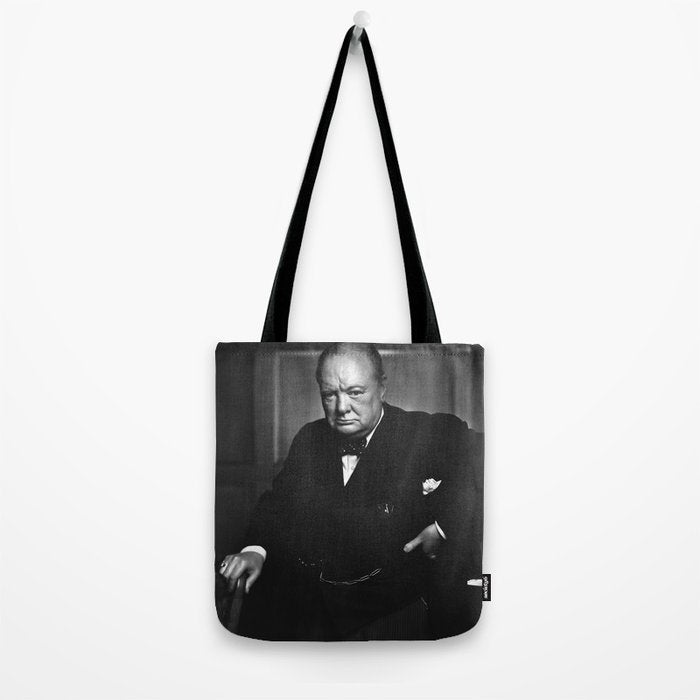 Winston Churchill Portrait Tote Bag Gallery Image 2