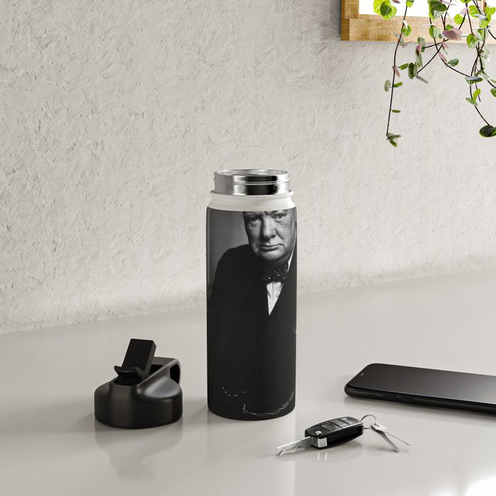 Winston Churchill Portrait Water Bottle Gallery Image 4