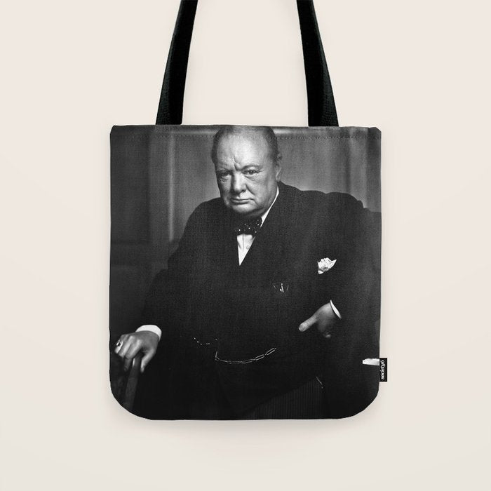 Winston Churchill Portrait Tote Bag Gallery Image 1