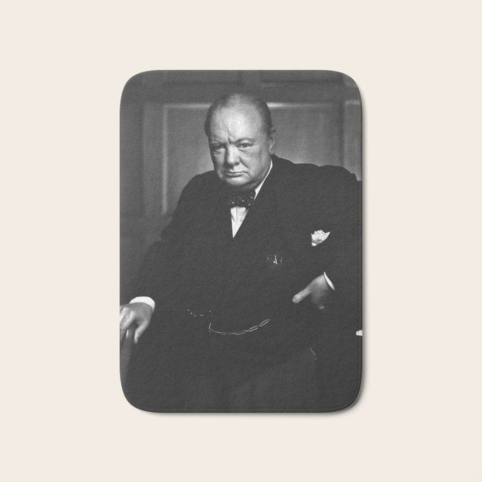 Winston Churchill Portrait Bath Mat Gallery Image 1