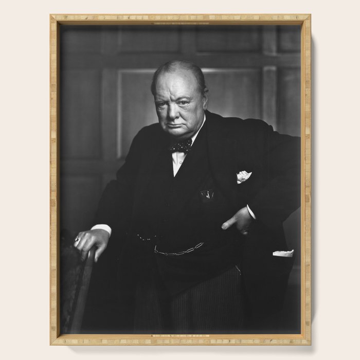 Winston Churchill Portrait Serving Tray Gallery Image 1