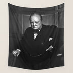 Winston Churchill Portrait Wall Tapestry Gallery Image 4