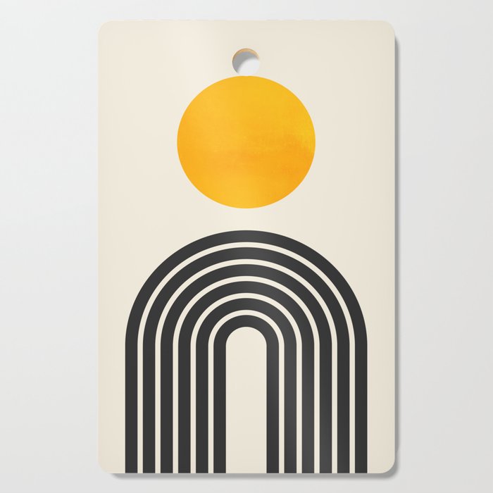 Gold Sun I: Mid-Century Modern Edition Cutting Board Gallery Image 1