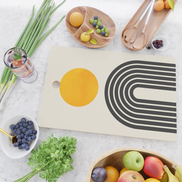 Gold Sun I: Mid-Century Modern Edition Cutting Board Gallery Image 2