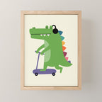 Croco Scooter Mini Art Print Gallery Image 1