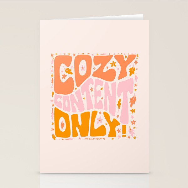 Cozy Content Only Stationery Card Gallery Image 1