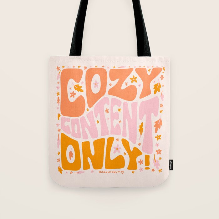 Cozy Content Only Tote Bag Gallery Image 1