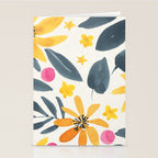 Watercolor Painting Fantasy Yellow Flower Blooming Floral Kingdom Stationery Card Gallery Image 2