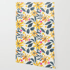Watercolor Painting Fantasy Yellow Flower Blooming Floral Kingdom Wallpaper Gallery Image 2