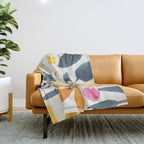 Watercolor Painting Fantasy Yellow Flower Blooming Floral Kingdom Throw Blanket Gallery Image 1