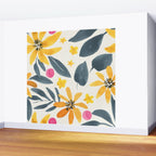 Watercolor Painting Fantasy Yellow Flower Blooming Floral Kingdom Wall Mural Gallery Image 2