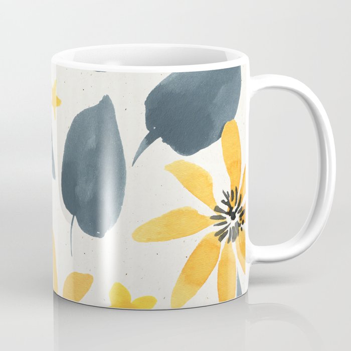Watercolor Painting Fantasy Yellow Flower Blooming Floral Kingdom Coffee Mug Gallery Image 1