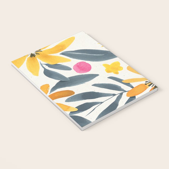 Watercolor Painting Fantasy Yellow Flower Blooming Floral Kingdom Notebook Gallery Image 3
